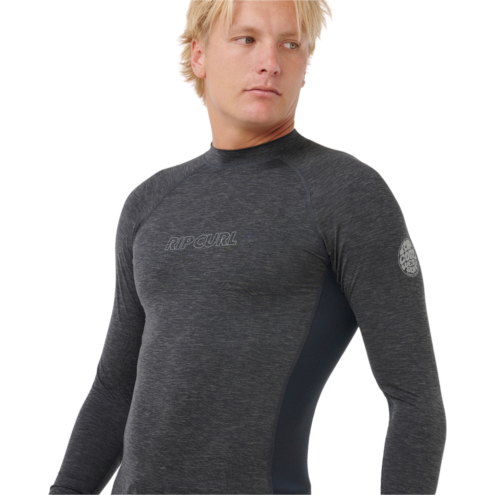 2026 Rip Curl M&auml;nner Dawn Patrol UPF Langarm-Lycra-Westen 194MRV - Black Marle